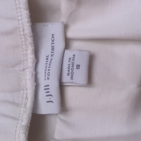 J. Jill white essential cotton stretch trousers size 10 - Picture 5 of 9